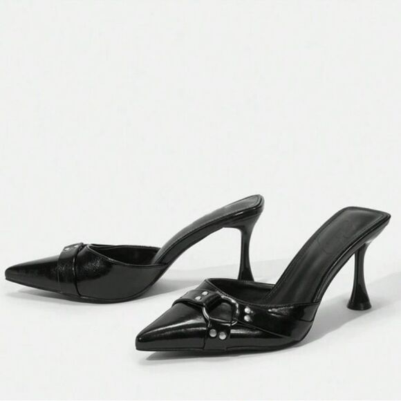 Shein Black Mule Heels - Picture 2 of 3